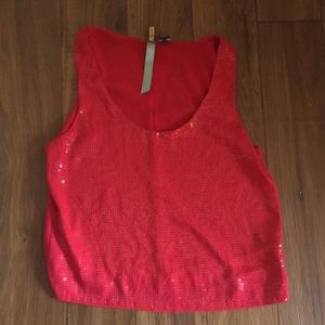 Sparkly red sequence shirt